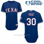 Maglia Baseball Uomo Texas Rangers Neftali Feliz 30 Blu Alterner Cool Base