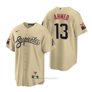 Maglia Baseball Uomo Arizona Diamondbacks Nick Ahmed 2021 City Connect Replica Or