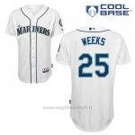 Maglia Baseball Uomo Seattle Mariners Rickie Weeks 25 Bianco 1ªCool Base
