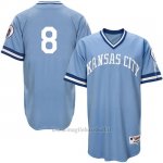 Maglia Baseball Uomo Kansas City Royals Mike Moustakas Light Blu Turn Back The Clock
