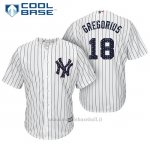 Maglia Baseball Uomo New York Yankees 2017 Estrellas y Rayas Didi Gregorius Bianco Cool Base