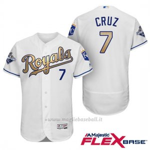 Maglia Baseball Uomo Kansas City Royals Campione 7 Tony Cruz Flex Base Ors