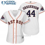 Maglia Baseball Donna Houston Astros 2017 World Series Campione Luke Gregerson Bianco Cool Base