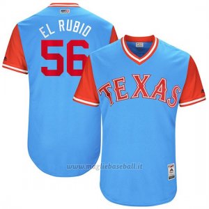 Maglia Baseball Uomo Texas Rangers 2017 Little League World Series Austin Bibens Dirkx Blu
