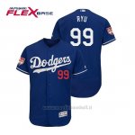 Maglia Baseball Uomo Los Angeles Dodgers Hyun Jin Ryu Flex Base Entrenamiento De Primavera 2019 Blu
