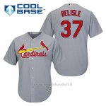 Maglia Baseball Uomo St. Louis Cardinals Matt Belisle 37 Grigio Cool Base