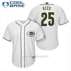 Maglia Baseball Uomo Cincinnati Reds 25 Cody Reed Bianco2018 Alterner Cool Base
