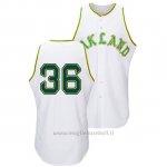 Maglia Baseball Uomo Oakland Athletics Yusmeiro Petit Throwback 1968 Bianco