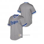 Maglia Baseball Uomo Los Angeles Dodgers Cooperstown Collection Mesh Wordmark V-neck Grigio