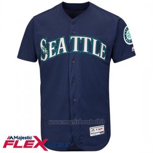 Maglia Baseball Uomo Seattle Mariners Blank Blu Flex Base Autentico Collezione