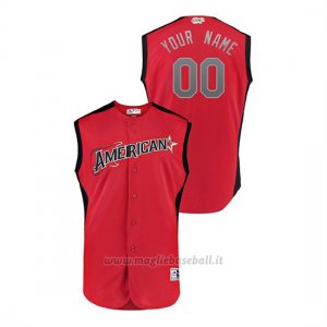 Maglia Baseball Bambino 2019 All Star American League Majestic Workout Personalizzate Rosso
