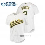 Maglia Baseball Bambino Oakland Athletics Khris Davis Cool Base Majestic 1ªBlanco
