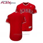 Maglia Baseball Uomo Los Angeles Angels Scarlet 2018 Dia del Padre Flex Base