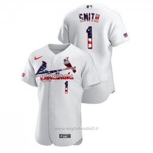 Maglia Baseball Uomo St. Louis Cardinals Ozzie Smith 2020 Stars & Stripes 4th of July Bianco