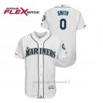 Maglia Baseball Uomo Seattle Mariners Mallex Smith 150th Aniversario Patch Flex Base Bianco