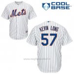 Maglia Baseball Uomo New York Mets Kevin Long 57 Bianco 1ªCool Base