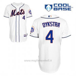 Maglia Baseball Uomo New York Mets Lenny Dykstra 4 Bianco Alterner Cool Base