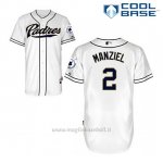 Maglia Baseball Uomo San Diego Padres Johnny Manziel 2 Bianco 1ªCool Base