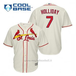 Maglia Baseball Uomo St. Louis Cardinals Matt Holliday 7 Crema Alterner Cool Base
