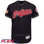 Maglia Baseball Uomo Cleveland Indians Blank Blu Flex Base Autentico Collezione Allenamento Primaverile