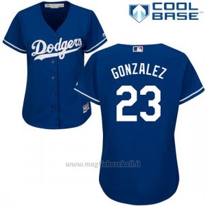 Maglia Baseball Donna Los Angeles Dodgers Adrian Gonzalez Cool Base Royal