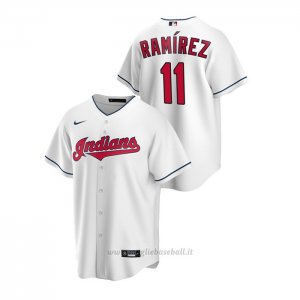 Maglia Baseball Uomo Cleveland Indians Jose Ramirez Replica Primera Bianco