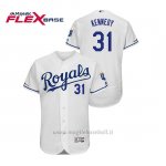 Maglia Baseball Uomo Kansas City Royals Ian Kennedy 150th Aniversario Patch Flex Base Bianco