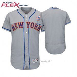 Maglia Baseball Uomo New York New York Mets Grigio 2018 Dia de la Madre Flex Base
