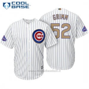 Maglia Baseball Uomo Chicago Cubs 52 Justin Grimm Bianco Or Program Cool Base