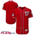 Maglia Baseball Uomo Washington Nationals Scarlet 2017 Allenamento Primaverile Flex Base