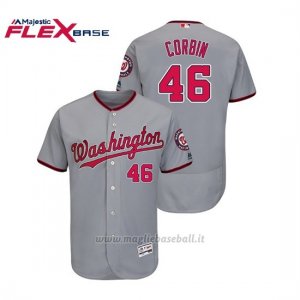 Maglia Baseball Uomo Washington Nationals Patrick Corbin Flex Base Autentico Collezione Road Gris