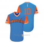 Maglia Baseball Uomo Miami Marlins Jt Riddle 2018 Llws Players Weekend T Light TOrnto Blue Jays