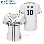 Maglia Baseball Donna San Diego Padres Justin Upton 10 Bianco 1ªCool Base