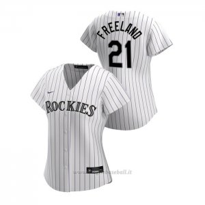 Maglia Baseball Donna Colorado Rockies Kyle Freeland 2020 Replica Primera Bianco