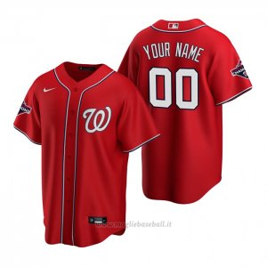 Maglia Baseball Uomo Washington Nationals Personalizzate Replica Rosso