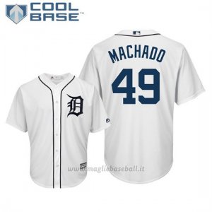 Maglia Baseball Uomo Tigers Dixon Machado Cool Base Majestic 1ªBianco