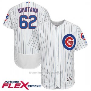 Maglia Baseball Uomo Chicago Cubs 62 Jose Quintana Bianco Bianco Flex Base