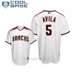 Maglia Baseball Uomo Arizona Diamondbacks Alex Avila Cool Base Majestic 1ªBianco