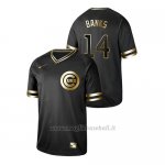 Maglia Baseball Hombre Chicago Cubs Ernie Banks 2019 Golden Edition Nero
