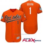 Maglia Baseball Uomo Baltimore Orioles 1 Michael Bourn Arancione 2017 Allenamento Primaverile Flex Base Giocatore