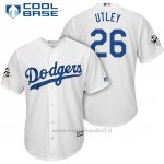 Maglia Baseball Uomo Los Angeles Dodgers 2017 World Series Chase Utley Bianco Cool Base