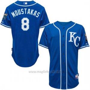 Maglia Baseball Uomo Kansas City Royals Mike Moustakas Majestic Alterner Giocatore Autentico