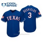 Maglia Baseball Uomo Texas Rangers Delino Deshields Cool Base Entrenamiento De Primavera 2019 Blu