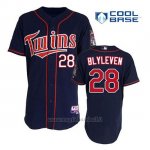 Maglia Baseball Uomo Minnesota Twins Bert Blyleven 28 Blu Blu Alterner 1ªCool Base