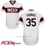 Maglia Baseball Uomo Chicago White Sox 35 Frank Thomas Autentico Collezione Bianco Flex Base
