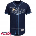 Maglia Baseball Uomo Tampa Bay Rays Blank Blu Flex Base Autentico Collezione