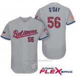 Maglia Baseball Uomo Baltimore Orioles 2017 Estrellas Y Rayas 56 Darren O'day Grigio Flex Base