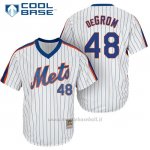 Maglia Baseball Uomo New York Mets Jacob Degrom Bianco Cooperstown Cool Base