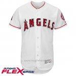 Maglia Baseball Uomo Los Angeles Angels Blank Bianco Flex Base Autentico Collezione