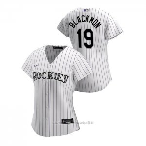 Maglia Baseball Donna Colorado Rockies Charlie Blackmon 2020 Replica Primera Bianco